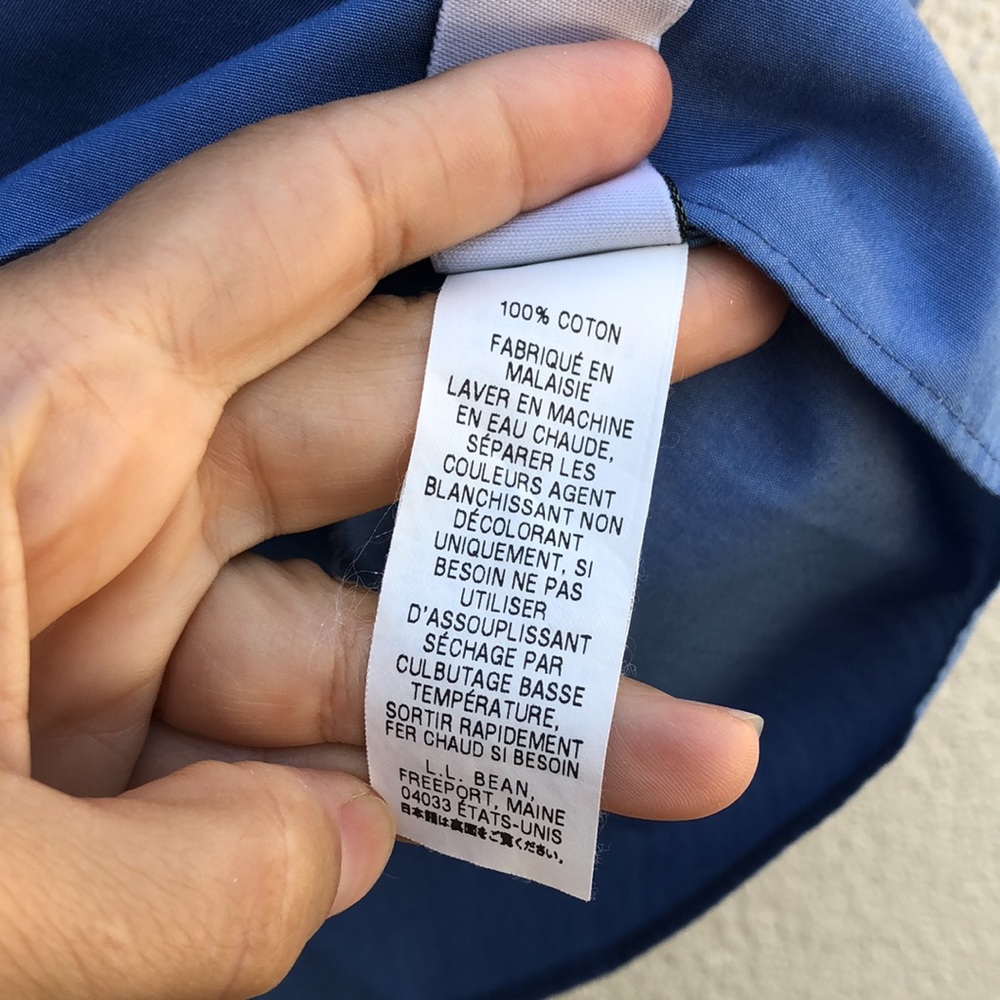 NWT! / L.L. BEAN - Easy Care Sueded Cotton Button Down Shirt - Picture 5 of 6